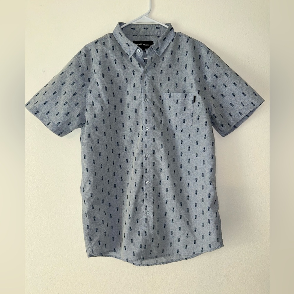 Molokai Surf Pineapple Men’s Button-Down Shirt